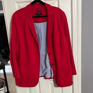 Talbots Red Blazer Classic Tailored Suit Jacket
